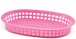 Розовая пластиковая овальная корзина 27x18x4 Chicago Platter 1076P