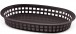 Черная пластиковая овальная корзина 27x18x4 см. Chicago Platter TableCraft 1076BK