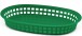 Зеленая пластиковая овальная корзина 27x18x4 см. Chicago Platter TableCraft 1076FG